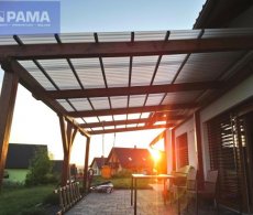 Polykarbonátová deska vlnitá 76/18, 1,3mm, opál, 1045 x 3000mm; 1xUV - DECOPOL PLUS sunstop