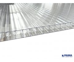 Komůrkový polykarbonát rovný 3WQ, 10mm, čirá, s 2UV
