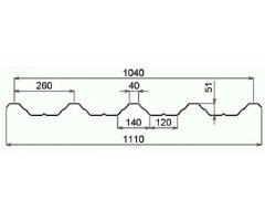 ELYPLAST trapéz 260/50, čirá, tl.1mm,1110 x 4000mm s UV