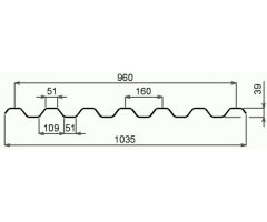 ELYPLAST trapéz 160/40, čirá, 1035 x 4000mm, tl. 1mm s ...