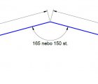 Klempířský prvek - hřebenáč 165° v RAL, délka 3m