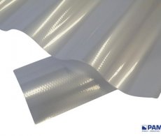 Polykarbonátová deska vlnitá 76/18, 1,3mm, opál, 1045 x 3000mm; 1xUV - DECOPOL PLUS sunstop