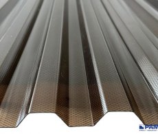 Polykarbonátová deska trapézová 76/18, 1,3 mm, kouř, 1045mm x 3000mm, 1x UV ochrana - DECOPOL PLUS