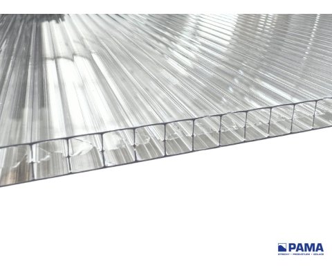 Komůrkový polykarbonát rovný 3WQ, 10mm, čirá, s 2UV